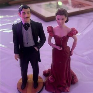 Elegant Figurine Set in Formal Attire gone with the wind..